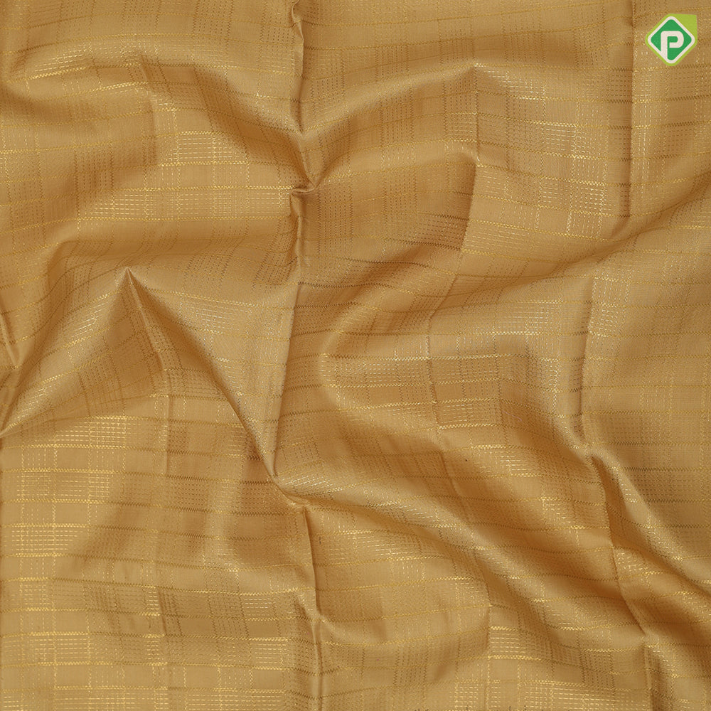 Sandal gold zari zari kattam design chocolate brown gold zari fancy floral butta border fusion silk saree