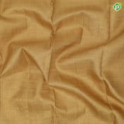 Sandal gold zari zari kattam design chocolate brown gold zari fancy floral butta border fusion silk saree