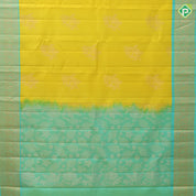 Lemon Yellow Gold Zari Parrot Butta Design Rexsona Green Mango And Floral Design Pure Mix Silk Saree
