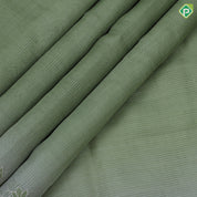 White base pastel color flower design gold zari edge border fancy cotton saree