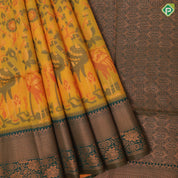 Fancy pythonic design solid color gold zari border fancy soft materiel saree