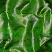 Parrot Green Violet Pink With Silver Zari Fancy Design Traditional Silk