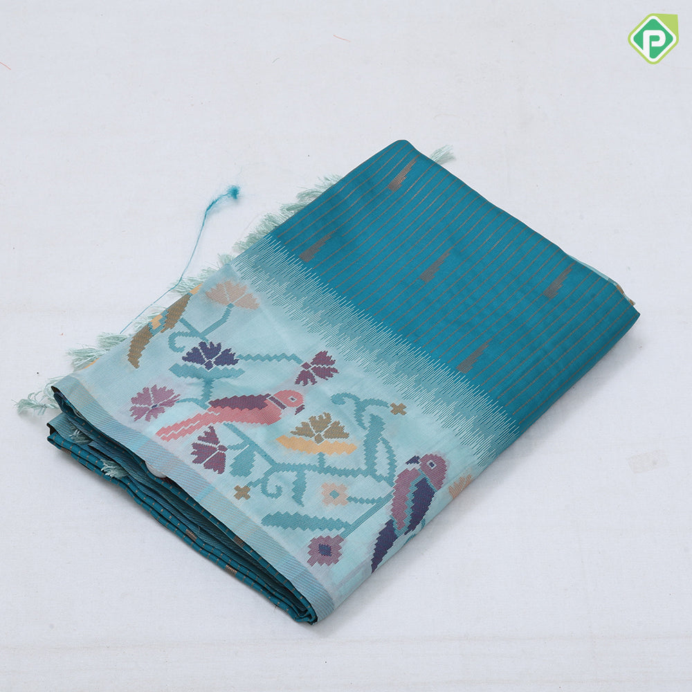 Trending solid colors pythonic design border summer soft fancy material saree