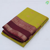 Sky blue gold zari stripes and flower butta design maroon gold zari rettapet border traditional Art silk saree