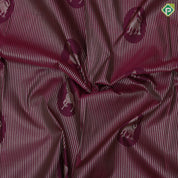 Maroon with neem zari stripes and round butta violet silver gold zari fancy butta border Art silk saree