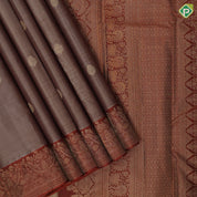 Emarald green gold zari leaf butta motif purple gold zari peacock banaras style design border gift silk saree