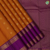 Mustard Yellow Gold Zari Small Checks Chagaram Peacock Design Hot Pink Peacock Border Design Traditional Silk Saree