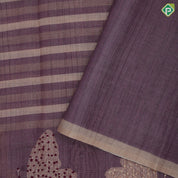 Brownish Red Beater fly Design Contrast Border Fancy Cotton Saree