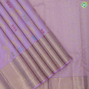 Classic Pink Gold Zari Peacock Floral Design Self Colour Peacock Mango Border Design Traditional Silk Saree