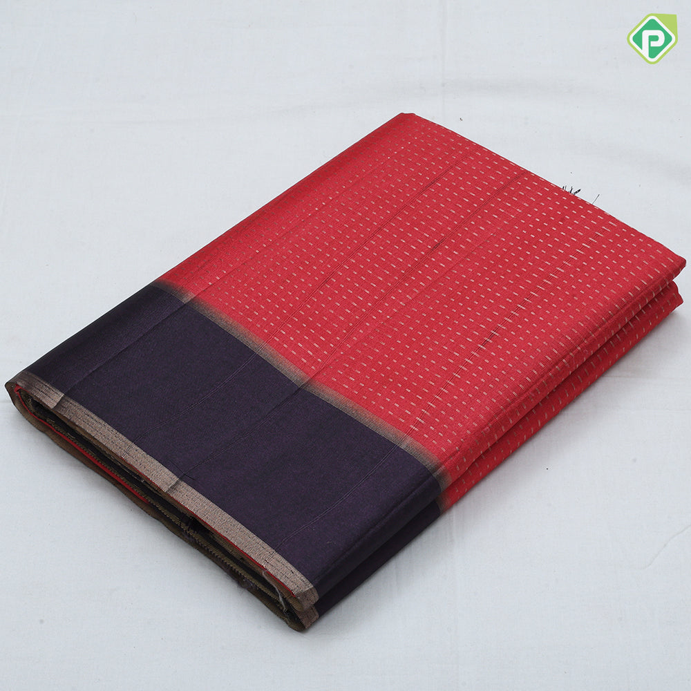 dark colors gold zari vairaoosi lines contrast plain rettapet edge border fancy cotton saree