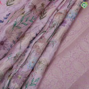 Light Trendy Colour Based Flowers Design Border Floral Weave Design Fancy Cotton Saree