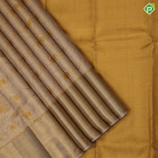 gold and silver zari by zari fancy geometrical design tissue weaved blueish grey gold zari diamond design border grand silk saree