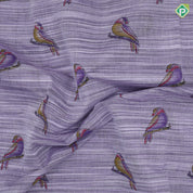 Full body sparrow design wild deer printed border summer cool light weight saree