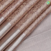 Lilac lavender silver gold zari tissue grand design self silver zari diamond butta border grand tissue silk saree