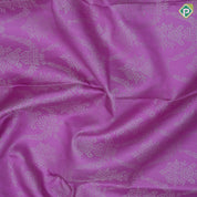Lavender pink silver zari grand floral design purple pink silver zari square design border grand bridal silk saree