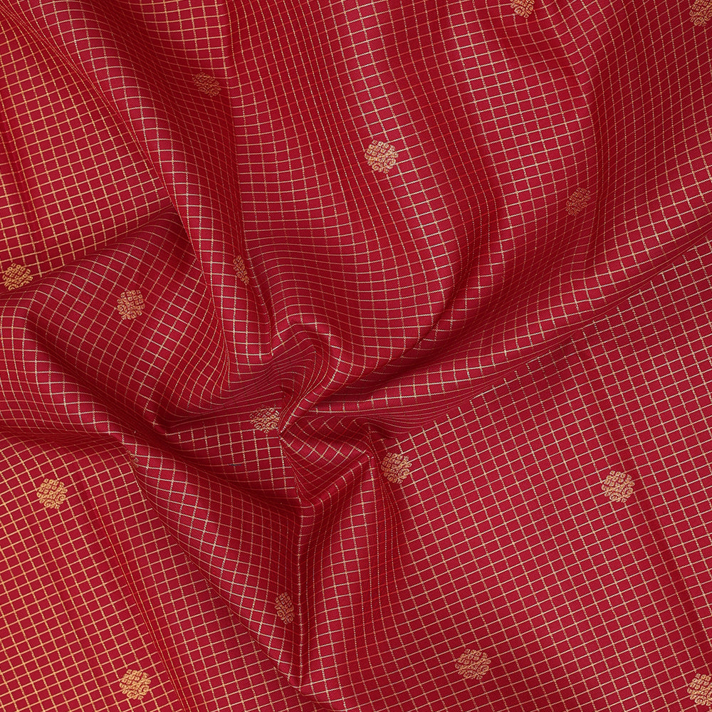 maroon gold zari vairaoosi checks butta design self gold zari grand creeper lines border gift silk saree