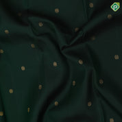 Dark green gold zari rudraksham butta design maroon gold zari velthari lines turning border traditional silk saree