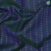 Peacock blue gold zari checks and beads design pista green gold zari rettapet border gift silk saree