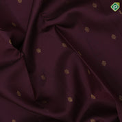 Dark Maroon Gold Zari Small Flower Motif Design Light Green Rettapet Mayilkan Border Design Traditional Silk Saree