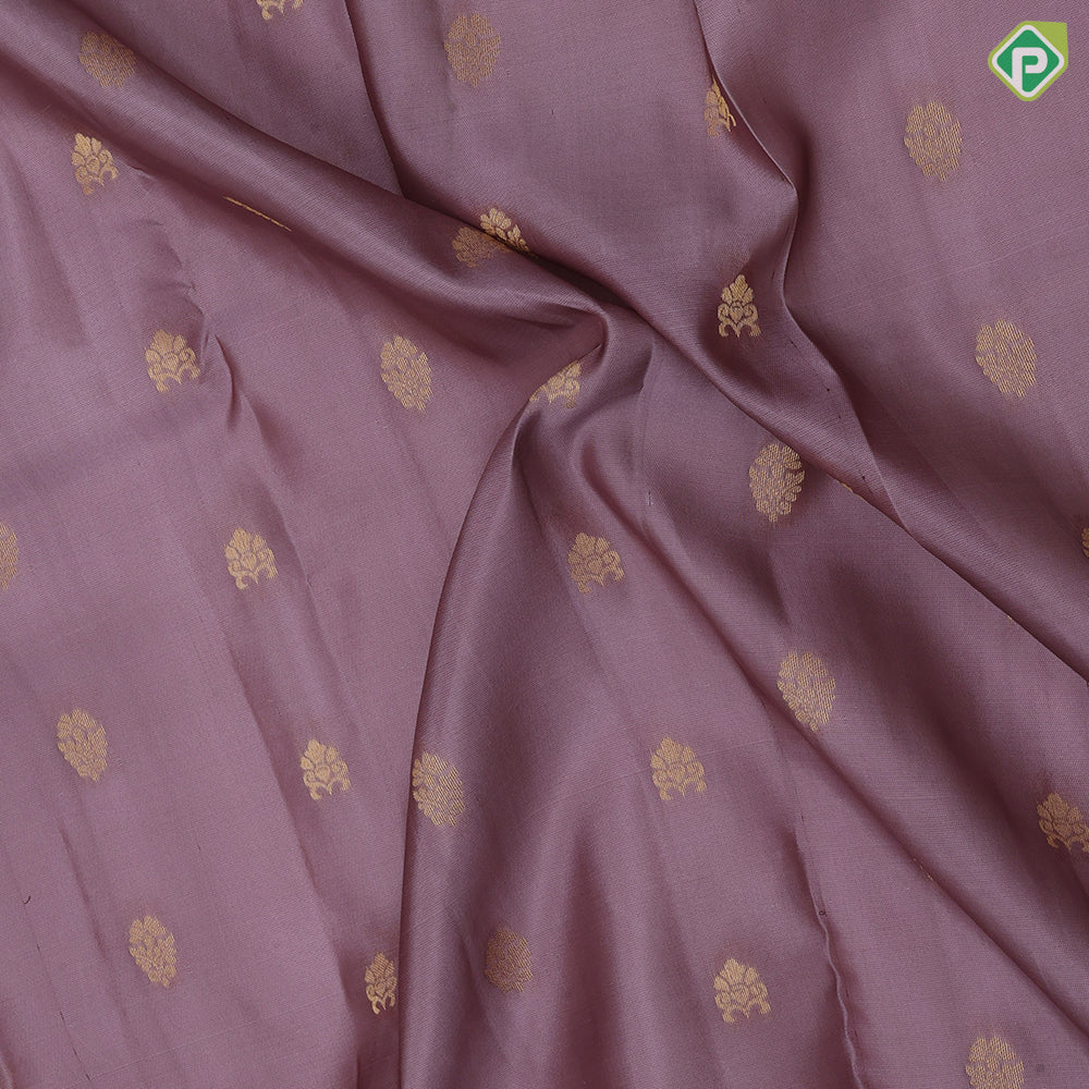 Royal Blue Gold Zari Flower Butta Design Rexsona Green Ruthracham Flower Border Design Pure Mix Silk Saree