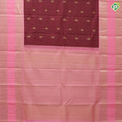 dark maroon gold zari kaatam butta design pale pink gold zari retta pett border traditional silk saree