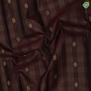 Dark Maroon Small Checks Peacock Chagaram Butta Design Self Colour Hours Ruthracham Zig Zag Border Design traditional Silk Saree