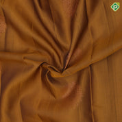 Golden Olive copper zari fancy flower butta deep emerald green copper zari flower butta border pure mix silk saree