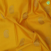 Lemon Yellow Gold Zari Mango Butta Design Violet Flower Floral Border Design Traditional Silk Saree