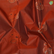 Honey orange gold zari stripes and fancy mango meena work army green gold zari thilagam border art silk saree