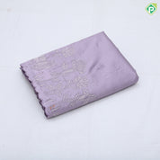 Tusser style plain body Embroidery border design fancy cotton saree