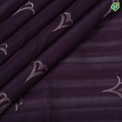 Violet blue neem zari fancy floral butta self floral embroidered border trending fancy saree