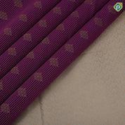 Purple gold zari stripes and square fancy butta design greyish gold zari thilagam butta border art silk saree