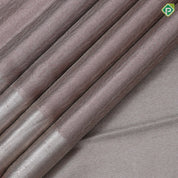 Onion pink silver zari by zari fancy tissue weaved self silver zari peacock elephant butta border tissue silk saree