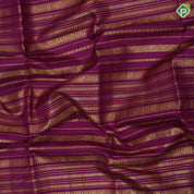 Purple base gold zari multi designed butta lines creamy sandal gold zari double peacock butta border bridal silk saree