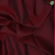Magenta copper gold zari beads stripes design dark green plain gold zari two lines border traditional silk saree