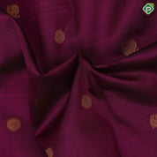 Hot magenta gold zari annam rudraksham butta design self gold zari edge border traditional silk saree