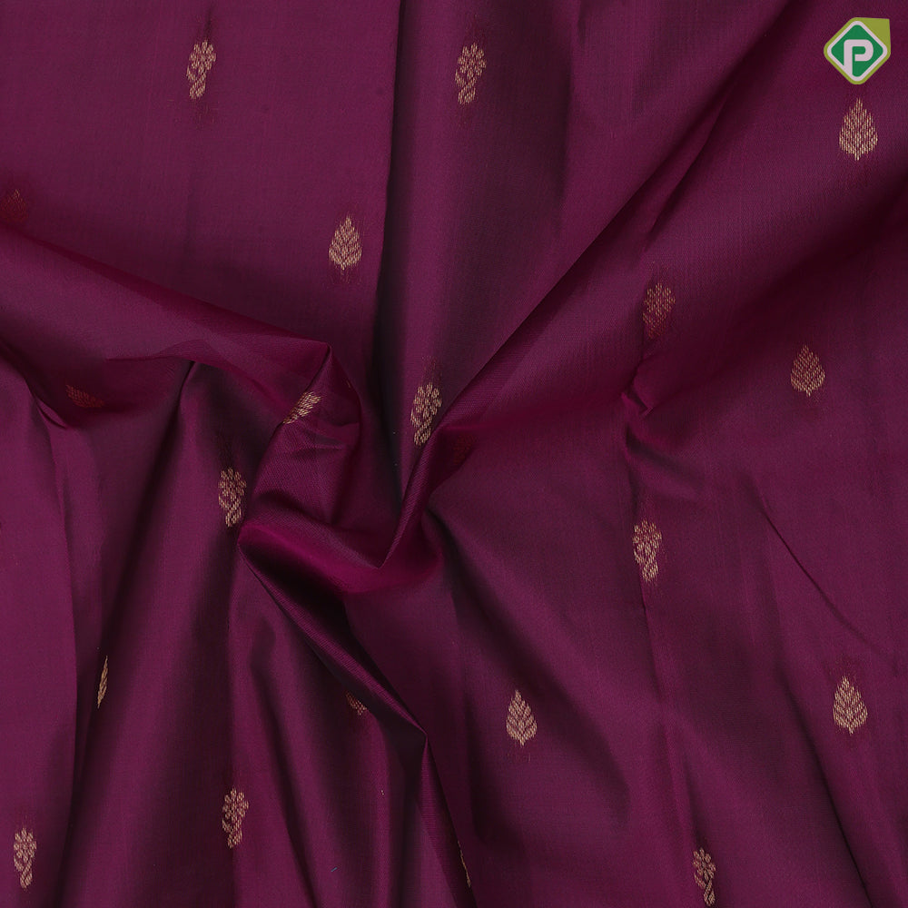 Manthulir Gold Zari Thilagam Flower Butta Design Pink Colour Floral Border Design Pure Mix Silk Saree