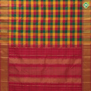 Paalum Pazhamum mullti color gold zari padded design self gold zari bavanji border traditional silk saree
