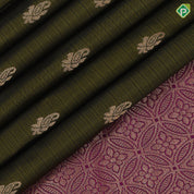 mehanthi green gold zari fancy mango butta design purple gold zari mango and elephant butta border gift silk saree
