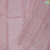 candy pink neem zari fancy round butta design self color and zari spin design border organza silk saree