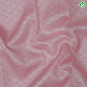candy pink neem zari fancy round butta design self color and zari spin design border organza silk saree