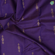 Violet Gold Zari Vairaoosi Checks Jhumki Design Self Colour Mayilkan Flower Border Design Traditional Silk Saree