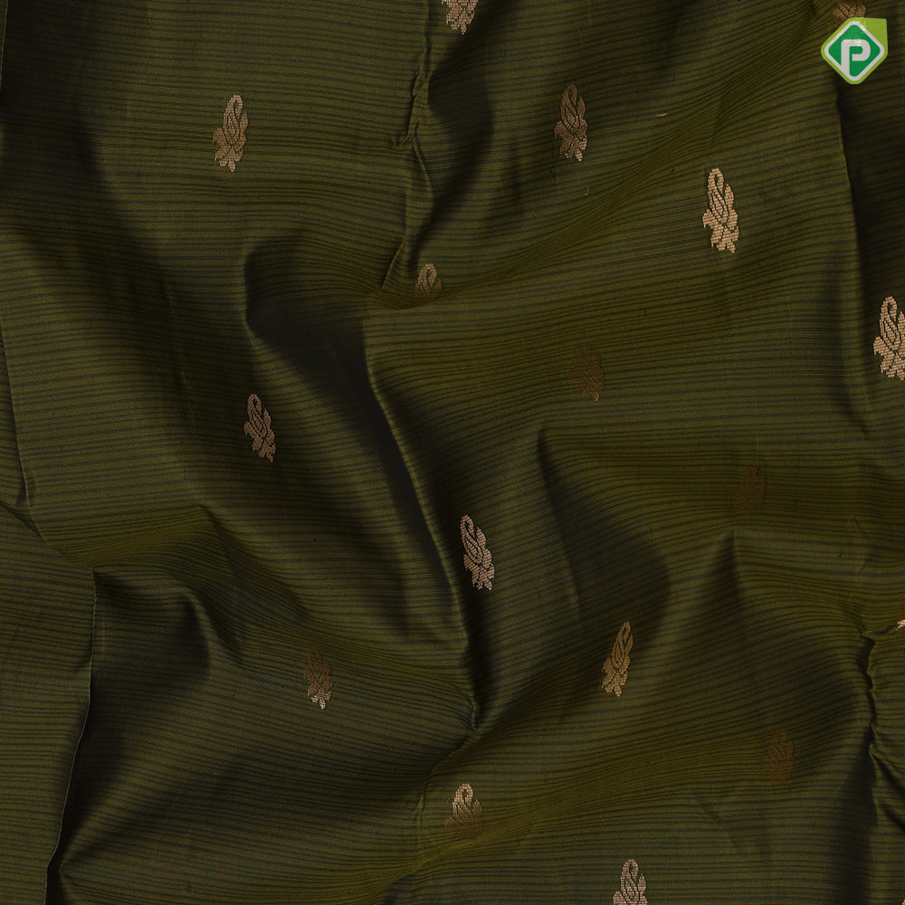 mehanthi green gold zari fancy mango butta design purple gold zari mango and elephant butta border gift silk saree