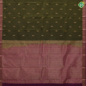 mehanthi green gold zari fancy mango butta design purple gold zari mango and elephant butta border gift silk saree