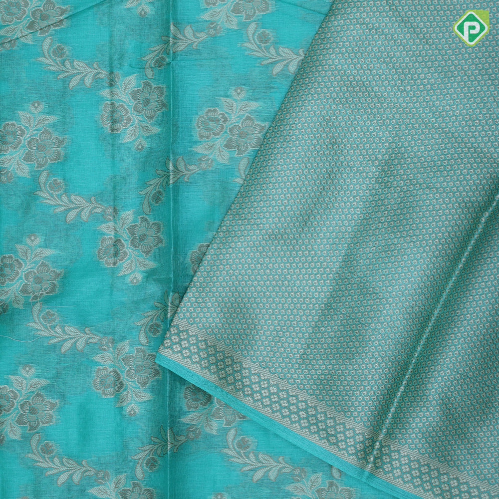 Trending colors grand floral design self grand border fancy tissue organza saree