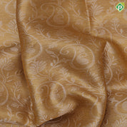 Gold Tissue Floral Design Bavanji Border Design Trending Fancy Saree