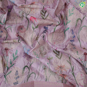 Light Trendy Colour Based Flowers Design Border Floral Weave Design Fancy Cotton Saree