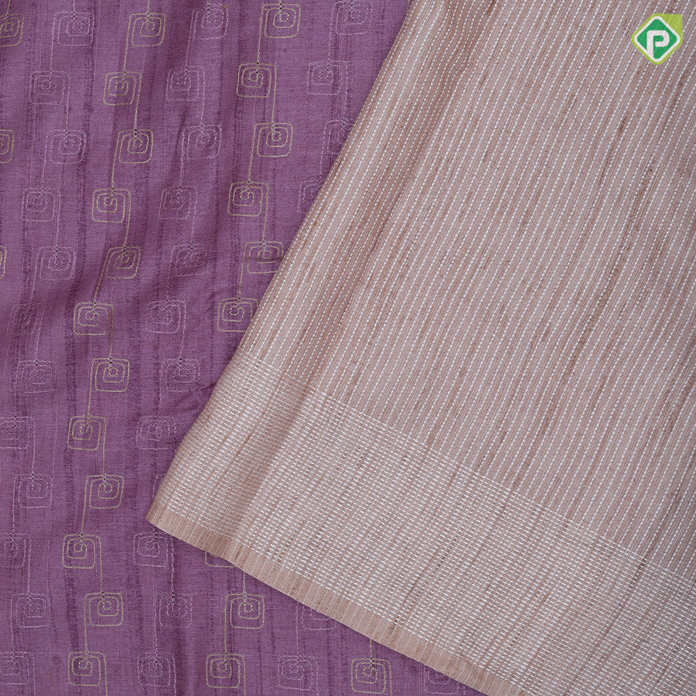 Light shades fancy embroidered design cream color border fancy cotton saree