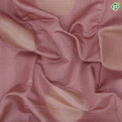 Peach Based Colour Coin Design Contrast Peacock Flower Border Fancy Cotton Saree