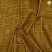 Lemon green gold zari checked honey comp design Lavender gold zari diamond design border art silk saree